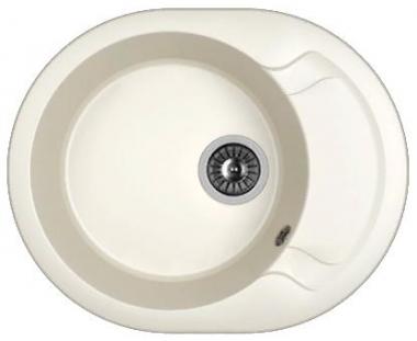 Мойка кухонная из литьевого мрамора Dr. Gans БЕРТА 580 25.040.B0580.401 58*47 см. белый