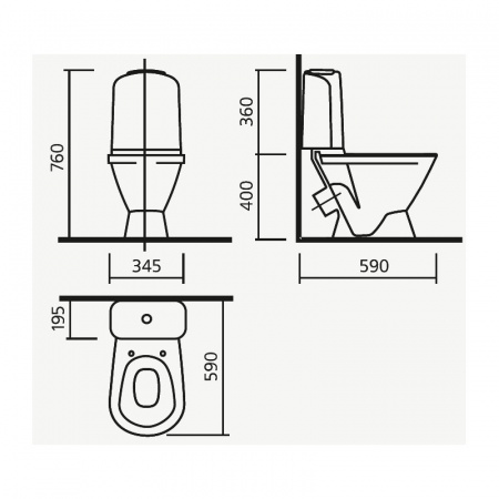 Унитаз-компакт Sanita luxe CLASSIC CSCSLCC01040611  