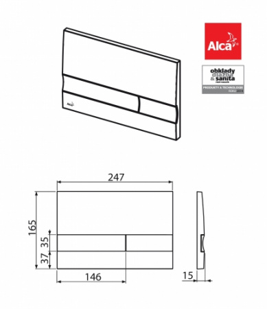 Клавиша для инсталляции Alcaplast  M1728-2  
