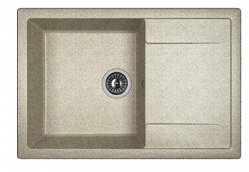 Мойка кухонная из литьевого мрамора Dr. Gans ТЕХНО 760 25.030.D0760.408 76*51 см. серый