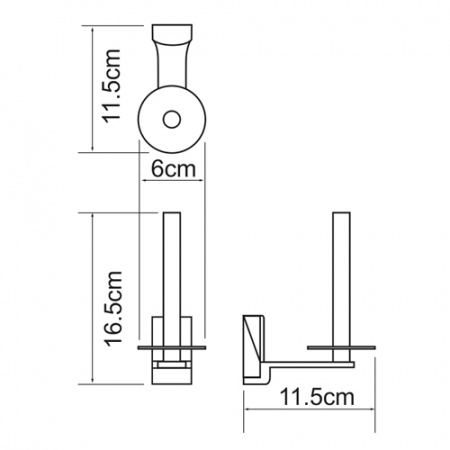 Держатель туалетной бумаги WasserKRAFT EXTER K-5297  