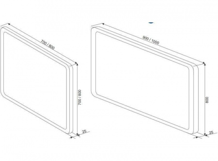 Зеркало Mirsant CLOUD  70 см. 
