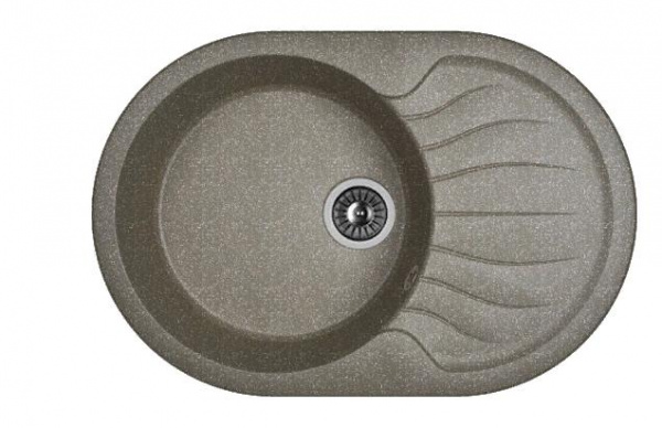 Мойка кухонная из литьевого мрамора Dr. Gans БЕРТА 760 25.040.C0760.407 76*51 см. черный