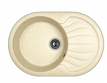 Мойка кухонная из литьевого мрамора Dr. Gans БЕРТА 760 25.040.C0760.403 76*51 см. латте