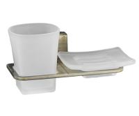 Стакан и мыльница навесной WasserKRAFT EXTER K-5226   Стакан и мыльница навесной WasserKRAFT EXTER K-5226