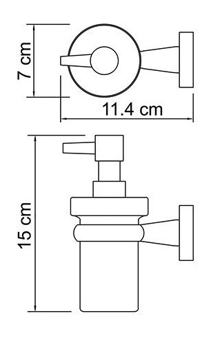 Дозатор жидкого мыла навесной WasserKRAFT LIPPE K-6599  