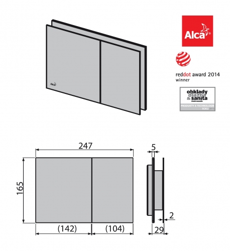 Клавиша для инсталляции Alcaplast  AIR  