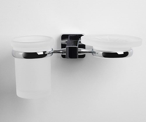 Стакан и мыльница навесной WasserKRAFT LIPPE K-6526   Стакан и мыльница навесной WasserKRAFT LIPPE K-6526