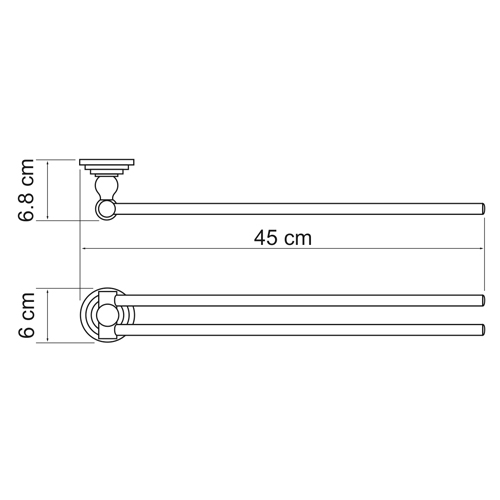 Полотенцедержатель WasserKRAFT ISAR K-7331  