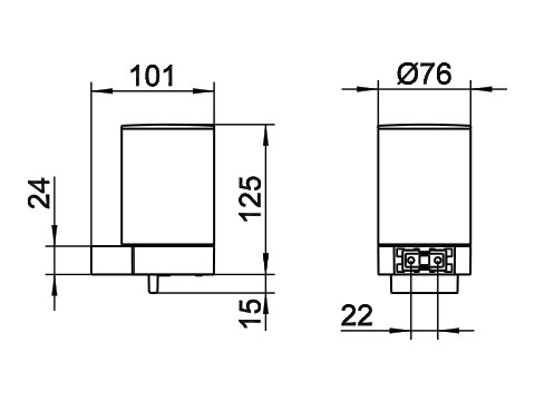 Дозатор жидкого мыла навесной Keuco PLAN 14951 010000   Дозатор жидкого мыла навесной Keuco PLAN 14951 010000