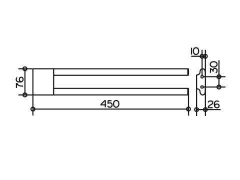 Полотенцедержатель Keuco EDITION 400 11518 010000   Полотенцедержатель Keuco EDITION 400 11518 010000