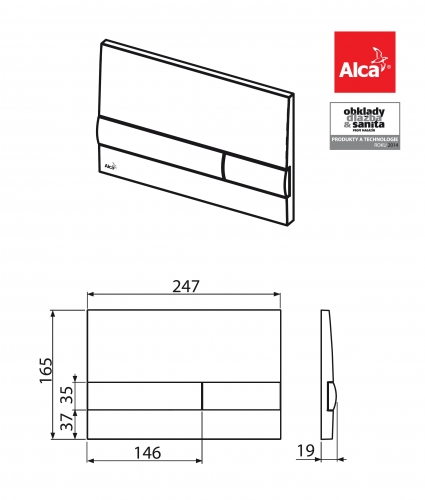 Клавиша для инсталляции Alcaplast  M1713  