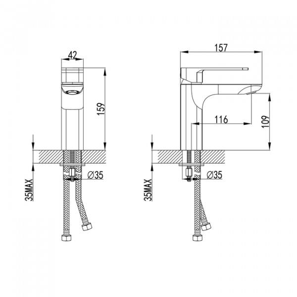 Смеситель IDDIS SLIDE SLIWT00i01 для раковины  Смеситель IDDIS SLIDE SLIWT00i01 для раковины