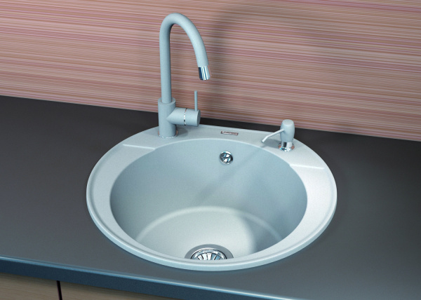 Мойка кухонная керамогранитная Florentina ЭЛЬБА 20.145.C0555.202 55,5*51 см. шампань