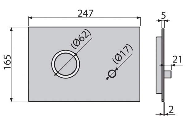 Клавиша для инсталляции Alcaplast  STING-INOX  